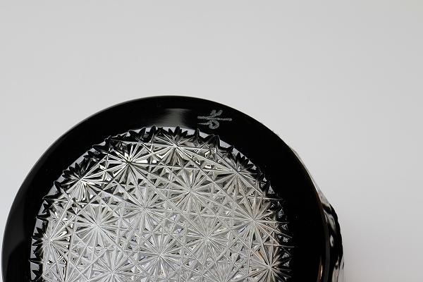 但野英芳 「 スカルぐい呑 」 江戸切子 酒器 - レトロ ＆アート空間