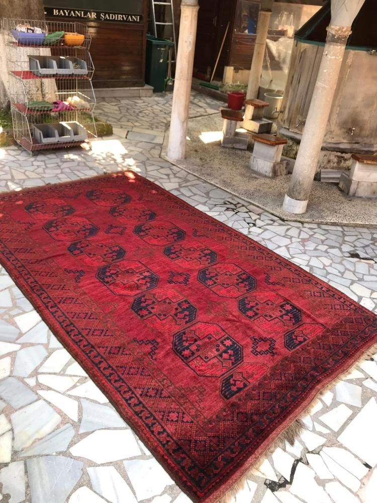 セミアンティーク絨毯/トルクメン・エルサリ/クズルアヤック