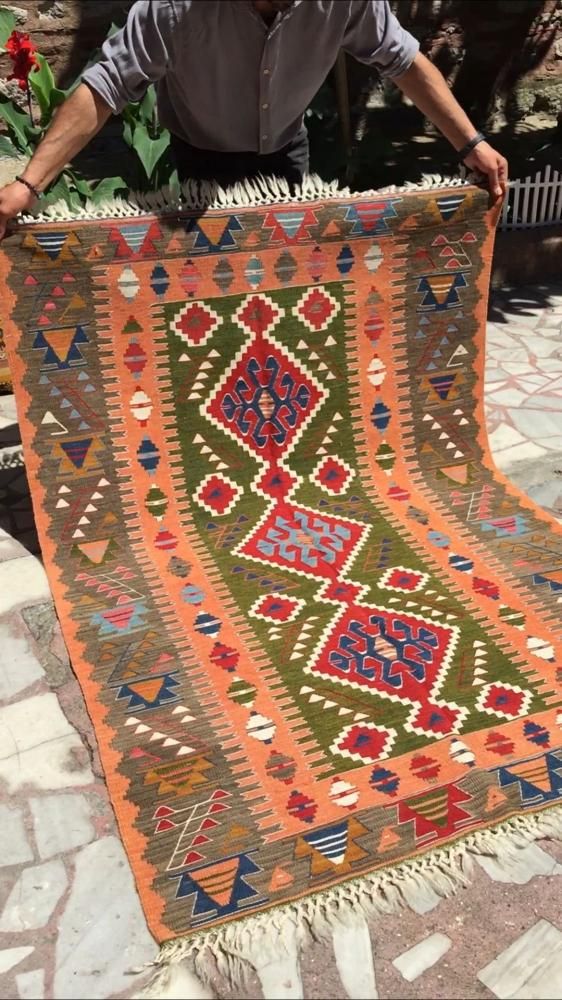 新しいキリム/トルコキリム・カイセリ/約187×120cm - 手織り絨毯