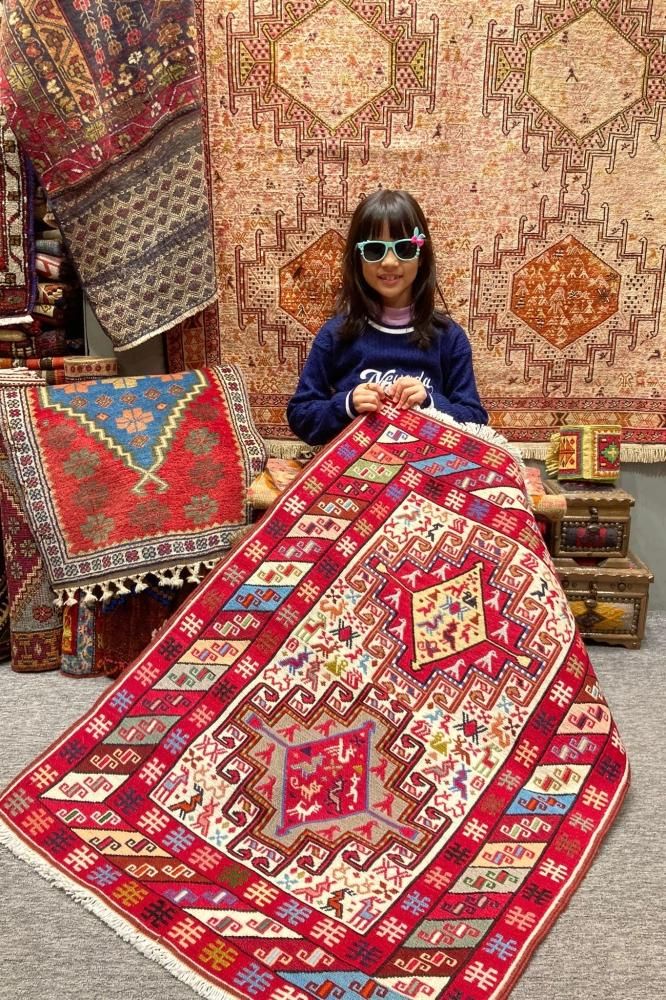 新しいキリム/イラン/シャーセバン・スマック織りキリム約101×75cm