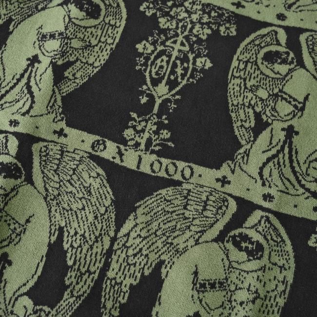 GX1000 JACQUARD CREWNECK / BLACK (ジーエックスセン クルーネック