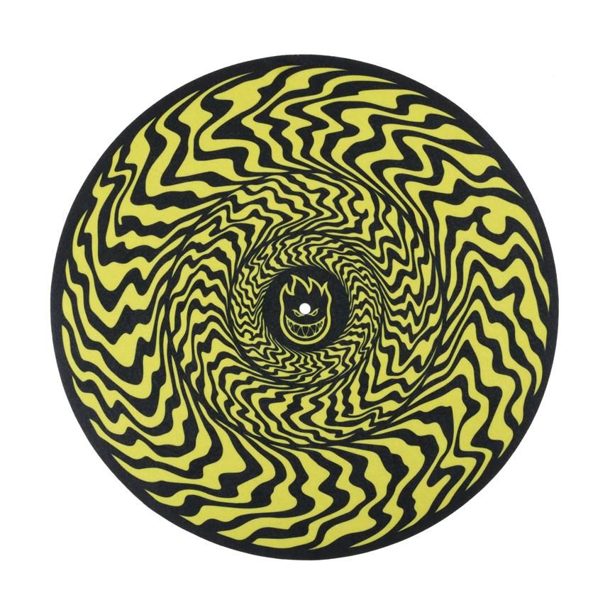 SPITFIRE SWIRLED CLASSIC SLIP MAT / BLACK/YELLOW (スピット