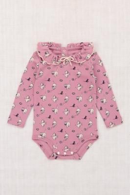 Misha and Puff◇ Baby Pattie Onesie◇ Antique Rose Cat & Mouse