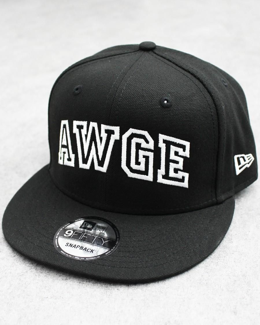 AWGE × New Era Embroidery Snapback Cap - Black ニューエラ キャップ