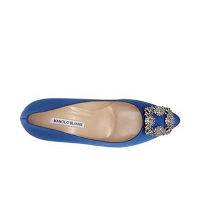 ハンギシ 70 パンプス ロイヤルブルー マノロブラニク