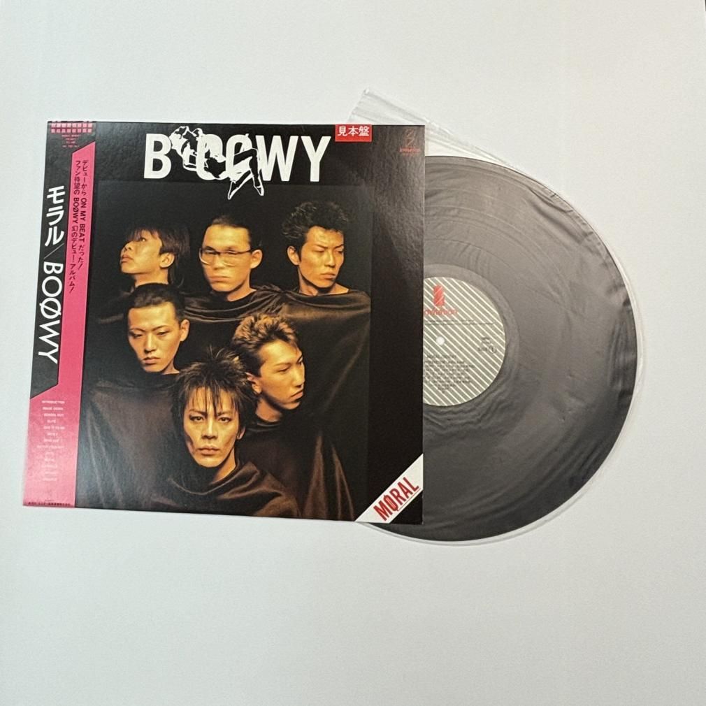 BOOWY レコード 見本盤 モラル MORAL 帯付き：ファン待望の BOOWY 幻の