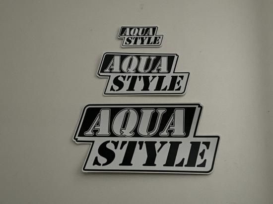 AQUASTYLE2色タイプステッカー - 長野県松本市のカーセキュリティ専門