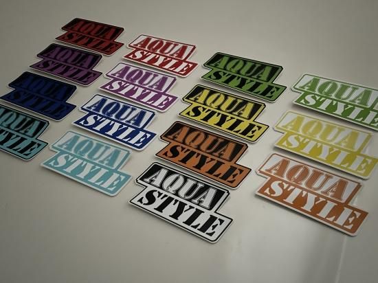 AQUASTYLE2色タイプステッカー - 長野県松本市のカーセキュリティ専門