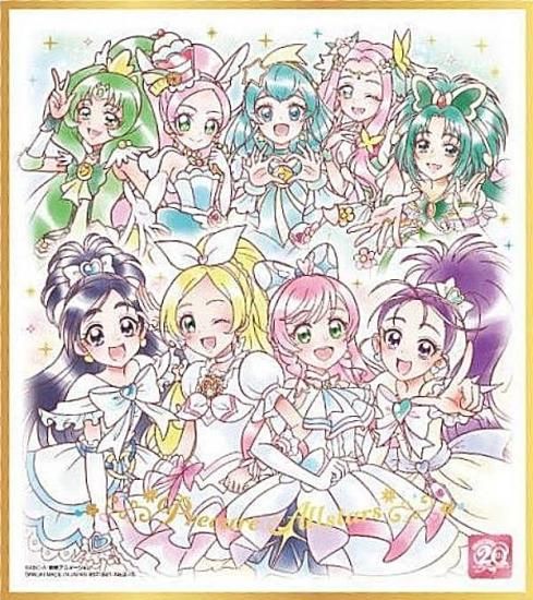 ゴールド箔押し] No.15 プリキュア集合】プリキュア 色紙ART-20周年