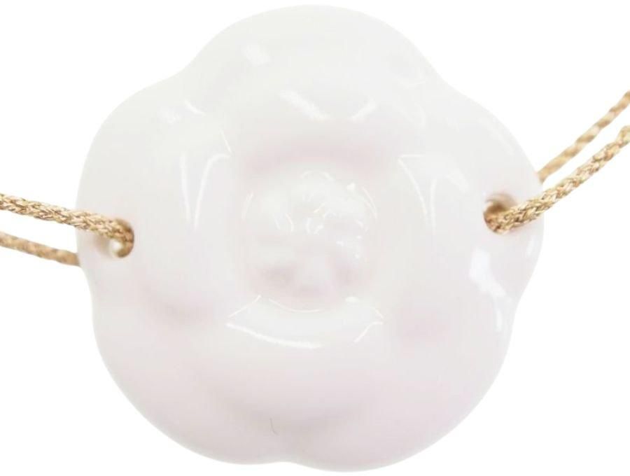 シャネル ノベルティ ブレスレット ホワイトカメリア 陶器