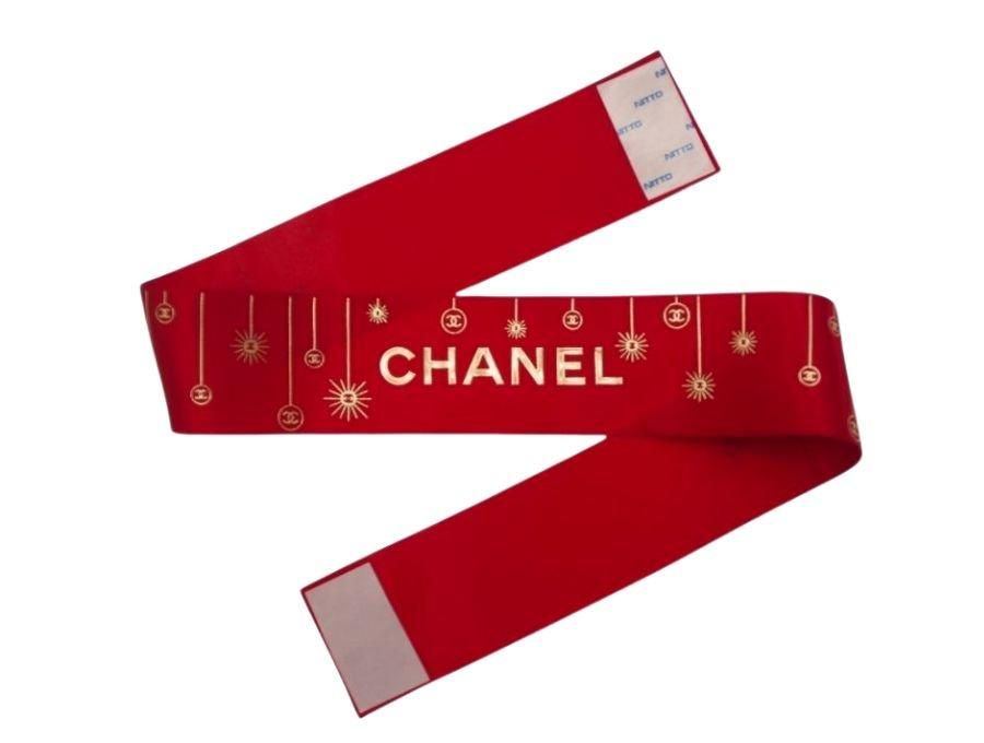 シャネル ブランドリボン クリスマス限定 ラッピング オーナメント柄