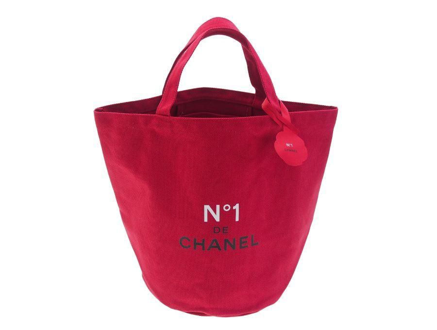 ヌメロアン ドゥ シャネル ノベルティ トートバッグ バケツ型 赤椿
