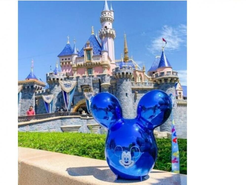 ミッキー バルーン メタリックブルー ポップコーンバケット ディズニー