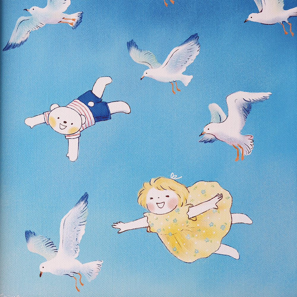 額装キャンバスアート | かもめ - Nakayoshi Tomodachi