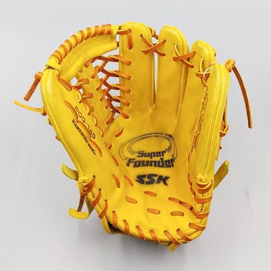 全紐交換済み 】 SSK 軟式グローブ / 外野手用 型付け済み (エスエス