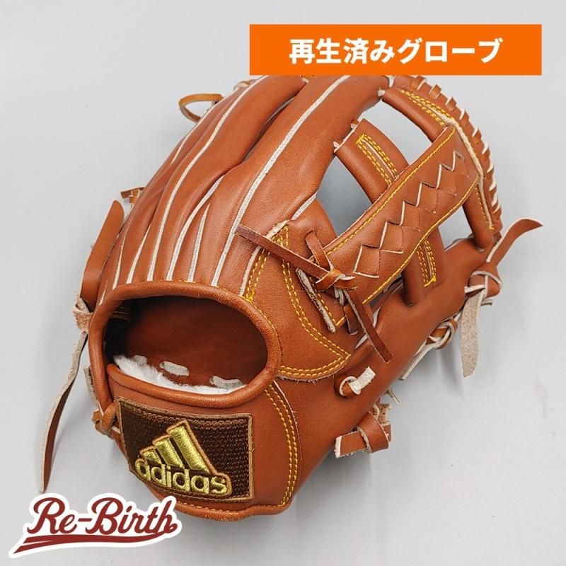 クリーニング済み 】 アディダス 軟式グローブ / 内野手用 型付け済み
