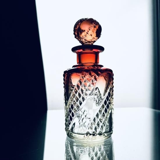 薔薇色のオールドバカラ セルポンティーヌの香水瓶 #大24【1916年