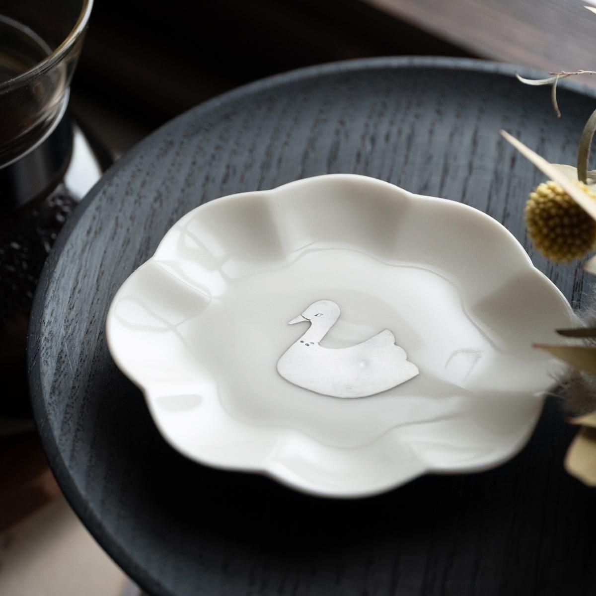 竹村聡子 銀獣豆皿／トリ／昼 - alltid｜オルティッド 暮らしの道具