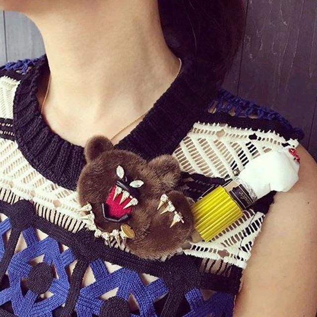 DEMODEE デモデ クマブローチ Bear brooch