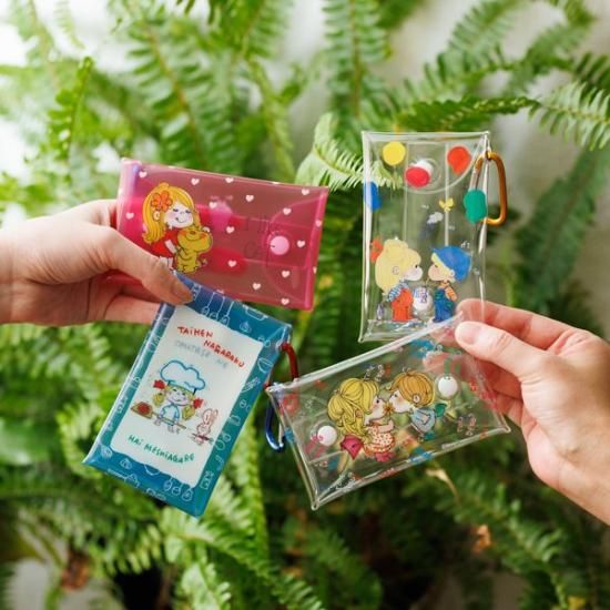 水森亜土 クリアマルチケース (ブルー)