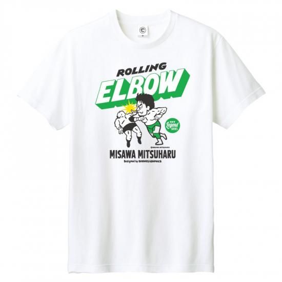 三沢光晴 ローリングエルボー コットンTシャツ ホワイト