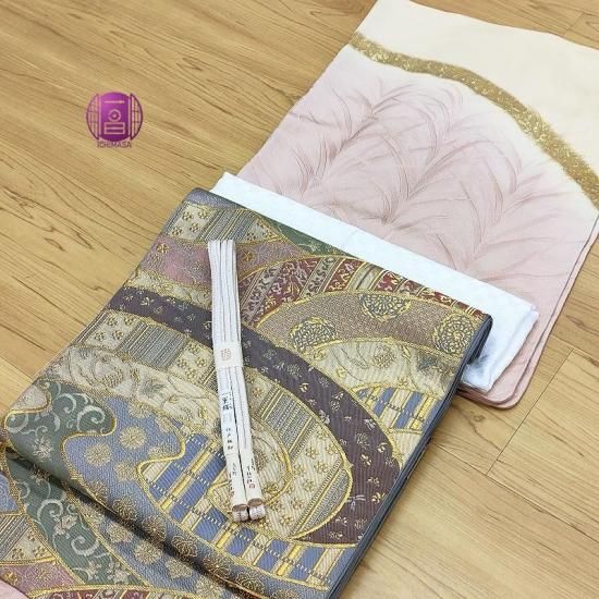 袋帯 北出与三郎謹製 名物流水曜変紋様 本袋織 フォーマル お仕立上