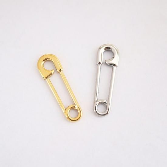 金アレ対応 316Lチャーム | 安全ピン型 - アクセサリーパーツ