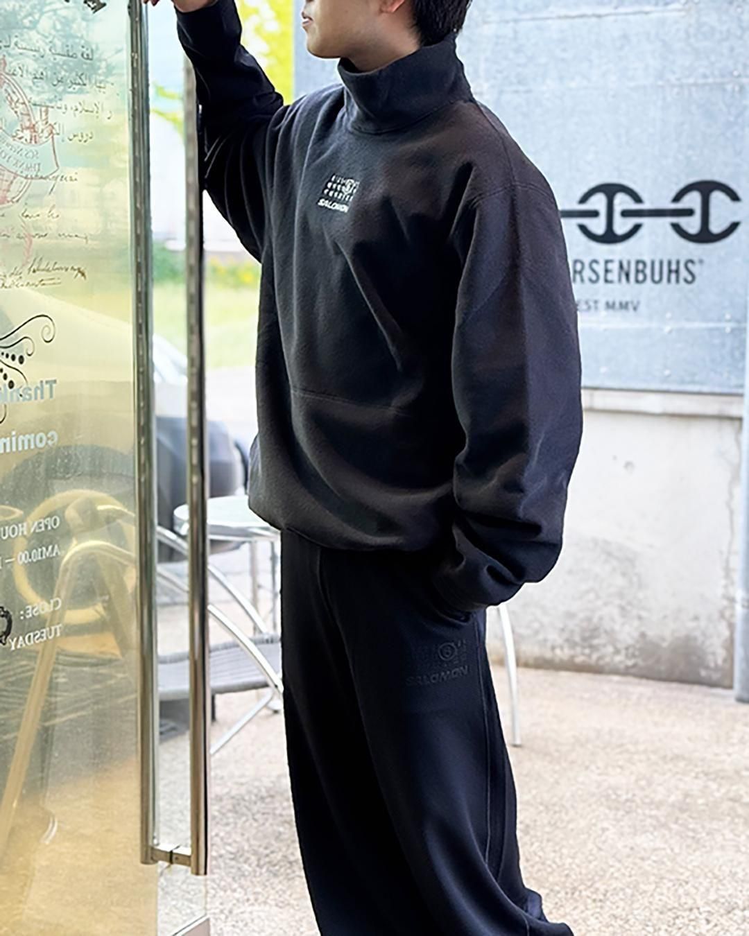 MM6 メゾンマルジェラ × サロモン｜ハイネック フリース プルオーバー