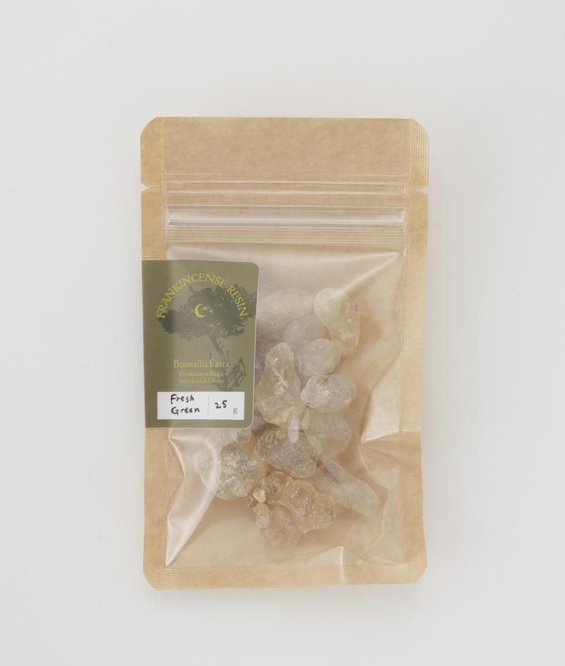 残りわずか】フランキンセンス樹脂 フレッシュグリーン・25g