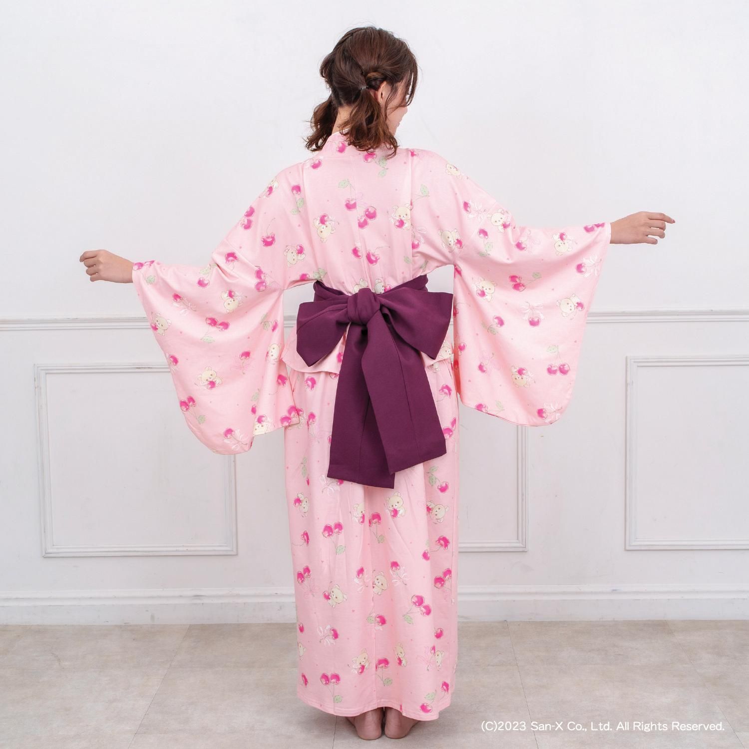 ゆる着物リラックマデザイン（とびきりSweetチェリー）CP-167 - Yuruwa*