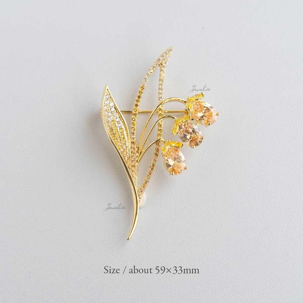 Jeweliss ブローチ スズラン レイ ray すずらん 鈴蘭 花 おしゃれ