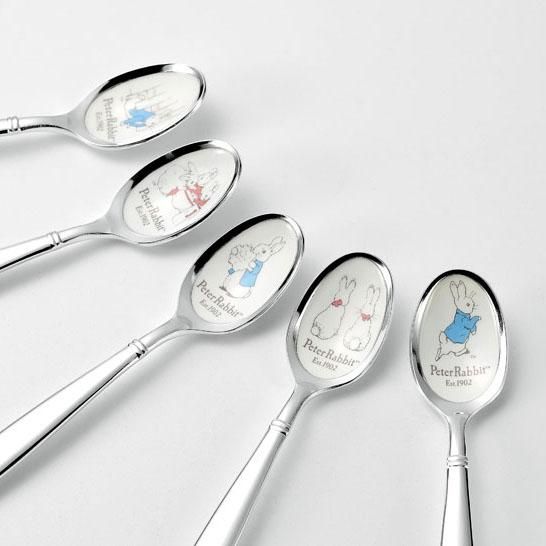 ピーターラビット】＜皿中七宝＞スプーン・フォーク(銀仕上)10本セット