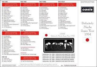 Oasis(オアシス)/ DEFINITELY MAYBE JAPAN TOUR 1994 【6CD