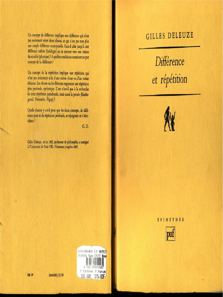 Deleuze - Difference Et Repetition (French) | PDF
