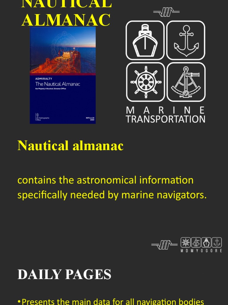Nautical Almanac for Marine Navigation | PDF | Science & Mathematics