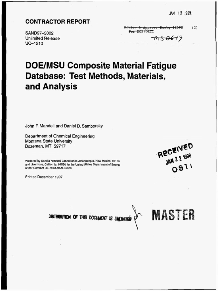 Fatigure Database | PDF