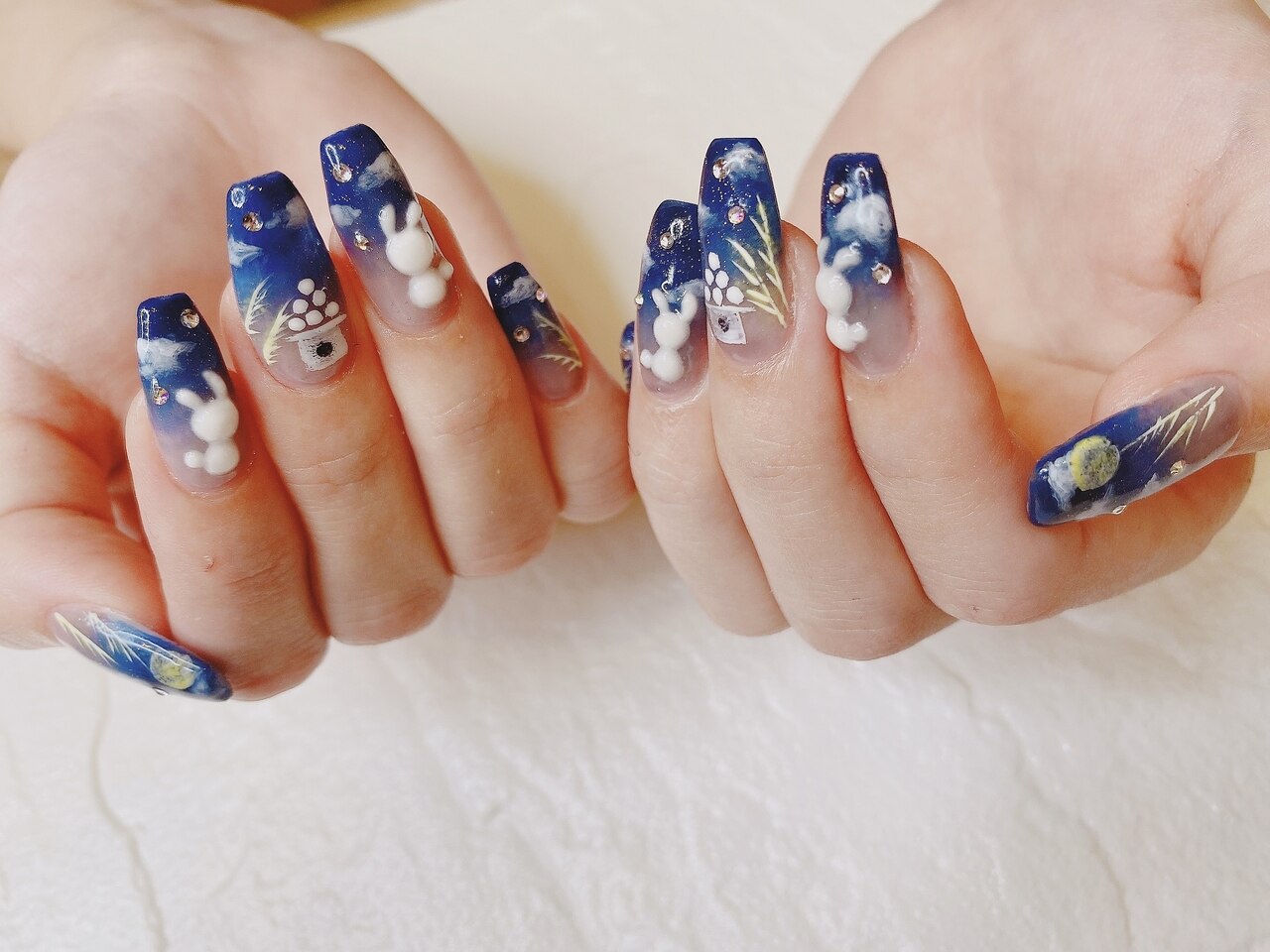 3dネイルパーツ ネイル ネイルパーツ うさぎ ねこ 赤ちゃん 星 月 3d