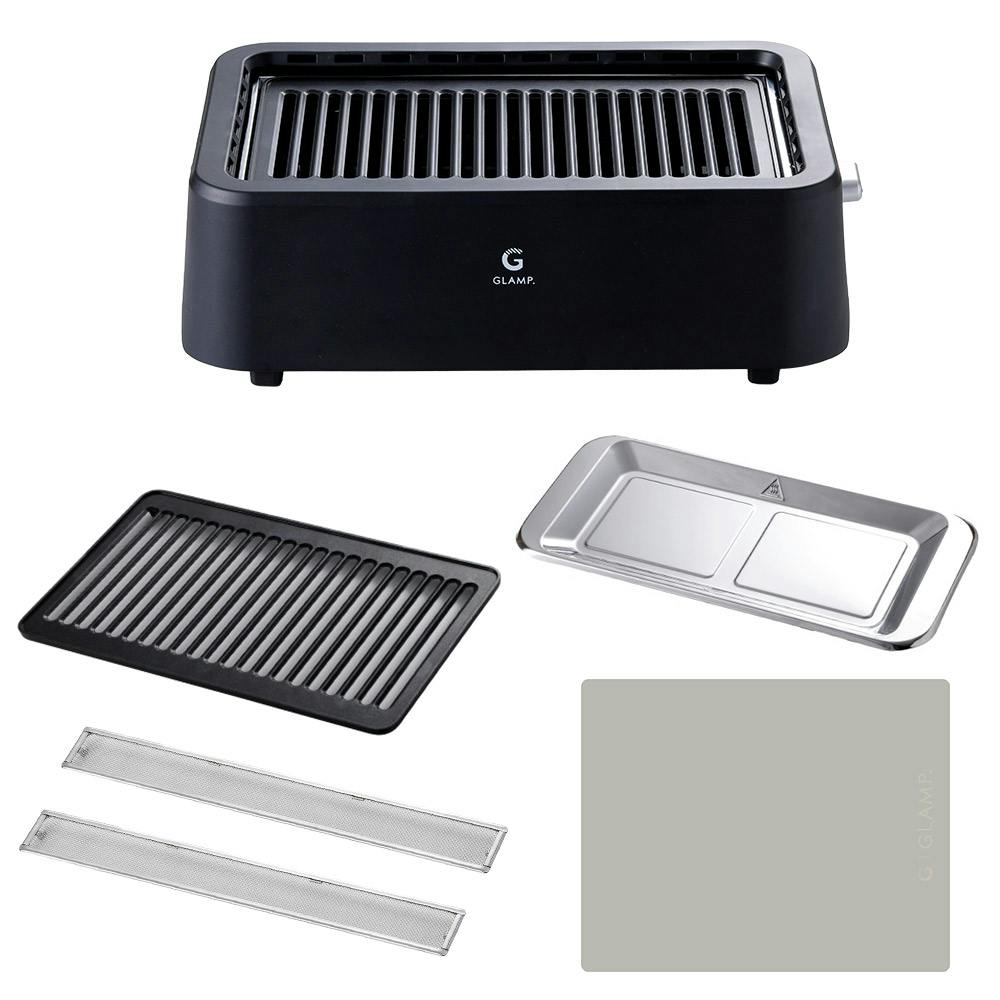 グランプ 超少煙グリル 減煙 焼肉プレート シリコンマット付き