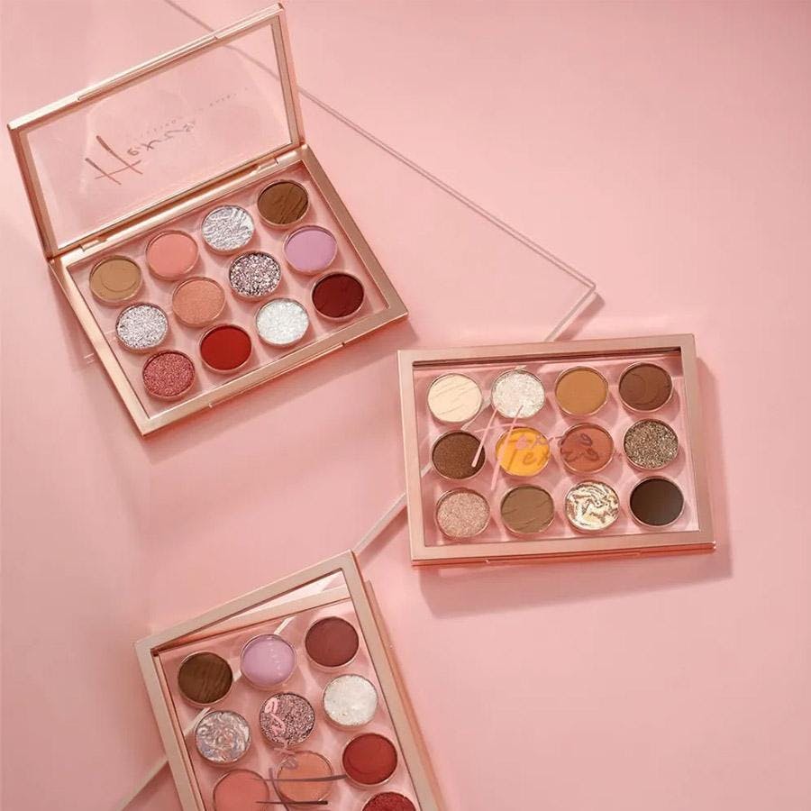 アイシャドウパレット 美メイクシリーズ 12カラー Pattern2（ポーチ緑+