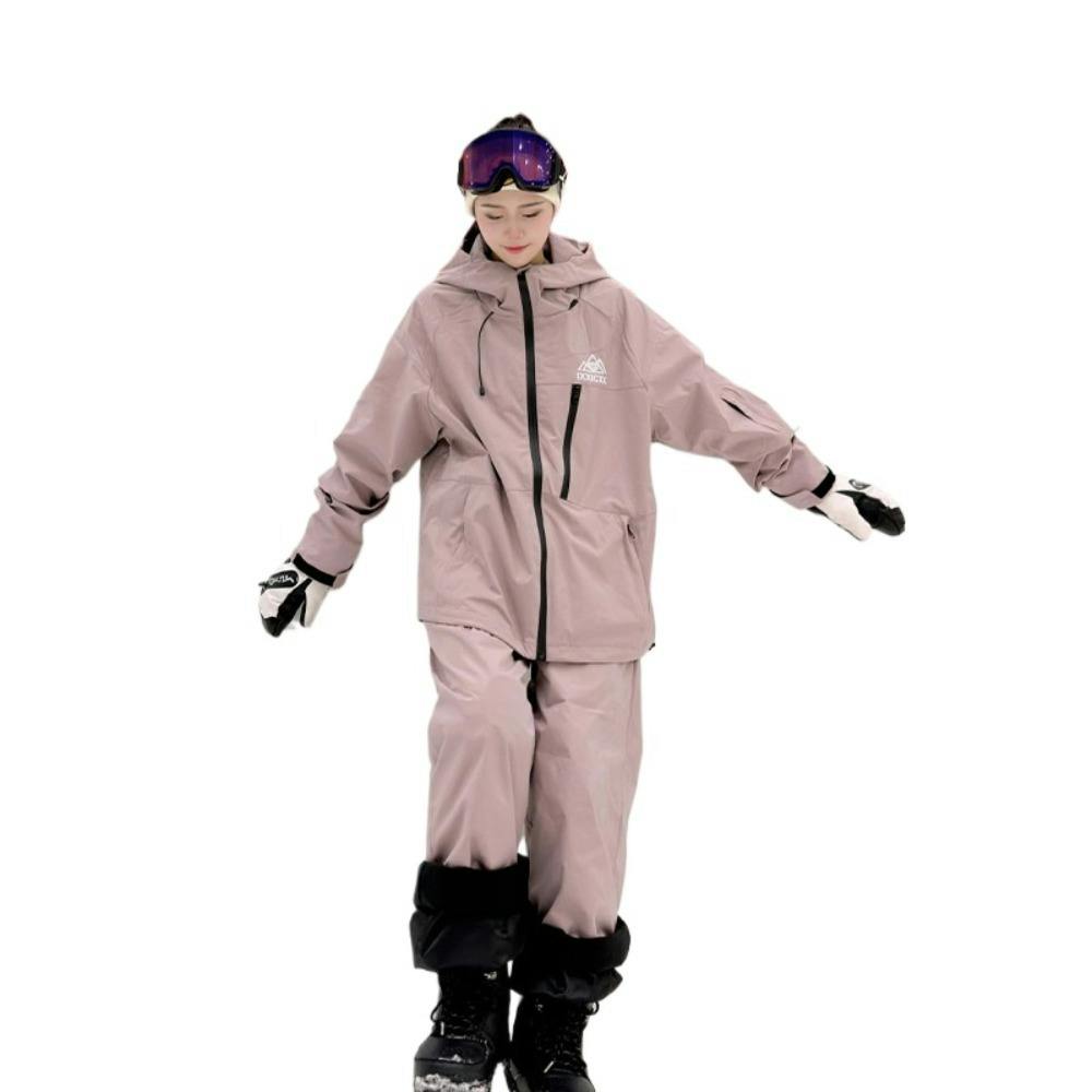 ピンクターン スキーウェア 上下セット ボルドー×グレー Lサイズ