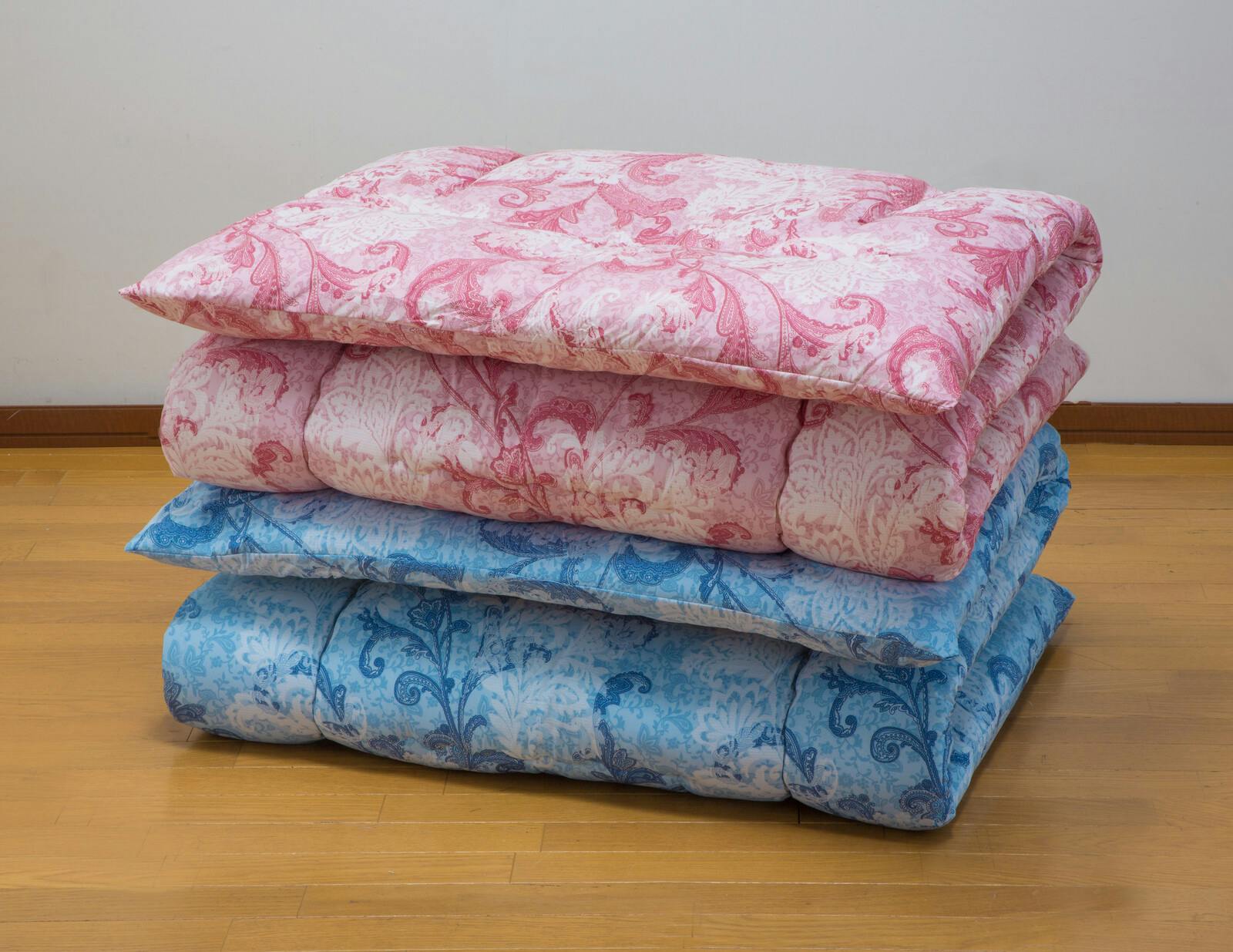 シングル2色組 ピンク+ブルー】日本製 防ダニ・抗菌防臭加工3層