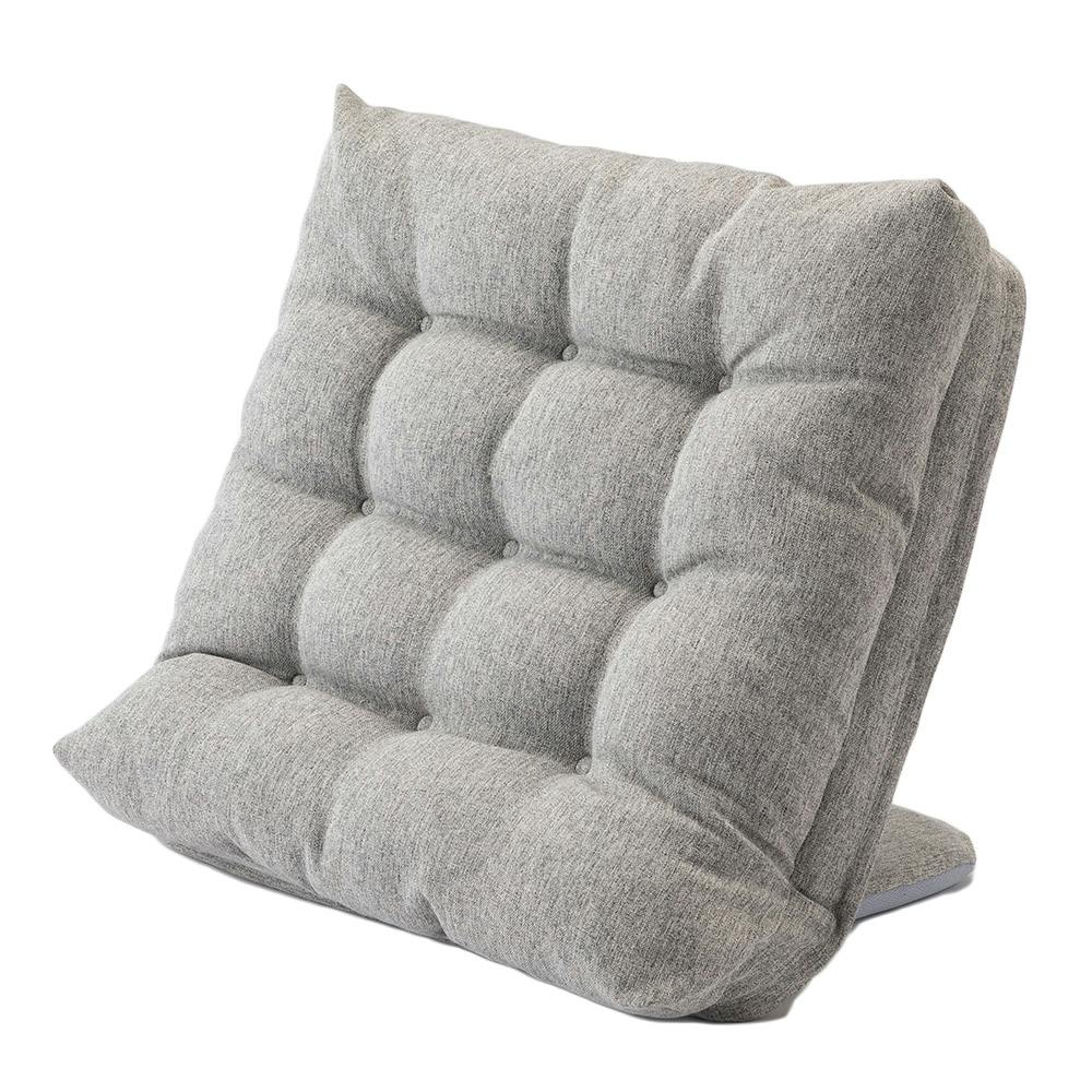 カバーが洗える背もたれイス F-Lepoco グレー 幅57cm 奥行44～57cm 高