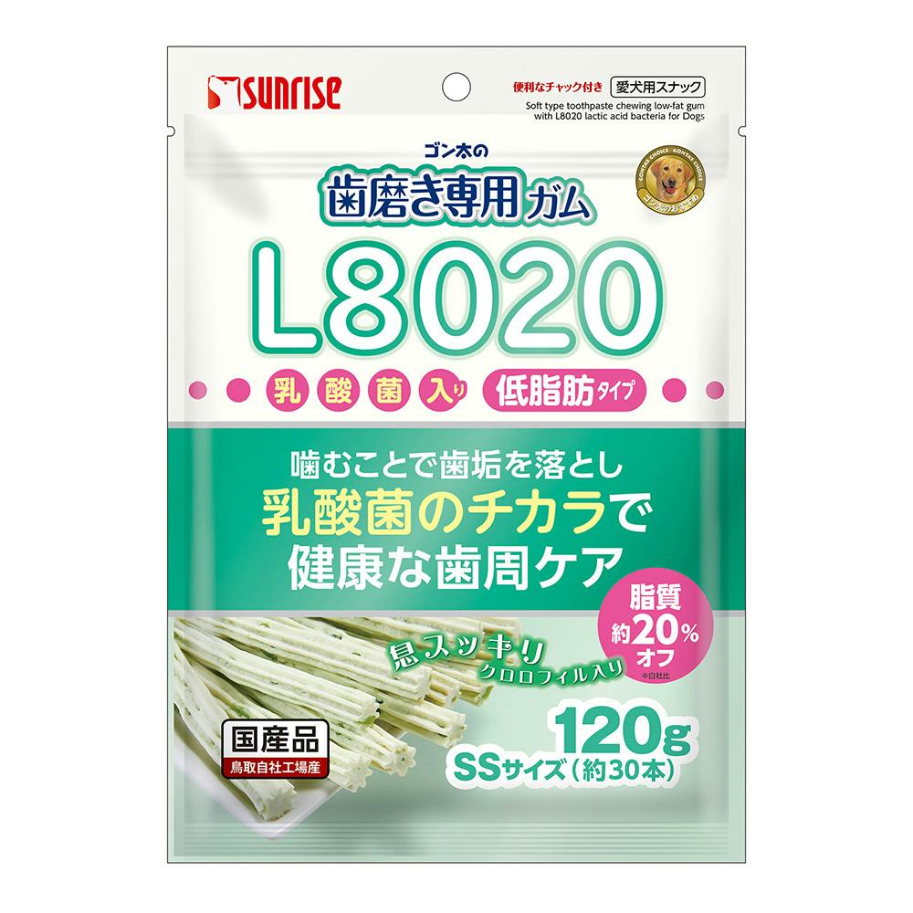 ゴン太の歯磨き専用ガム SSサイズ L8020 クロロ低脂肪 120g | おやつ