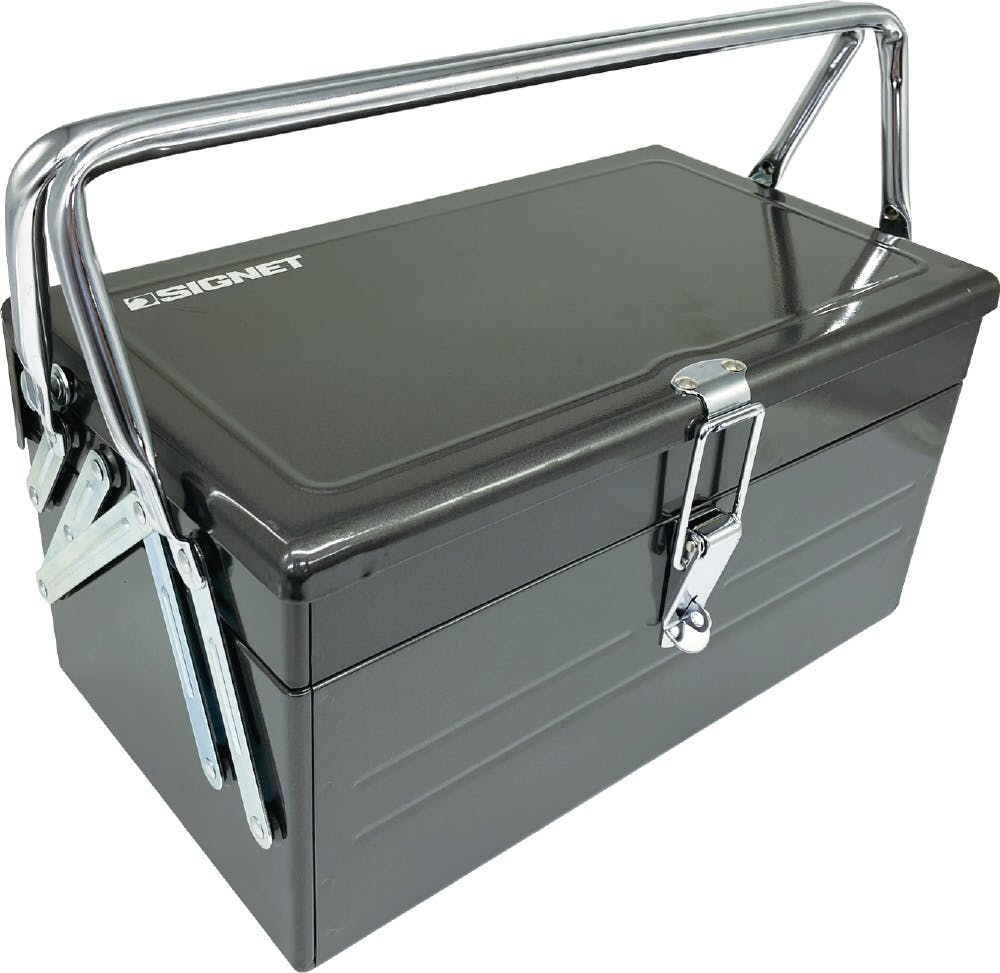 SIGNET 両開きツールボックス ブラック SG350 工具箱 持ち運び 収納