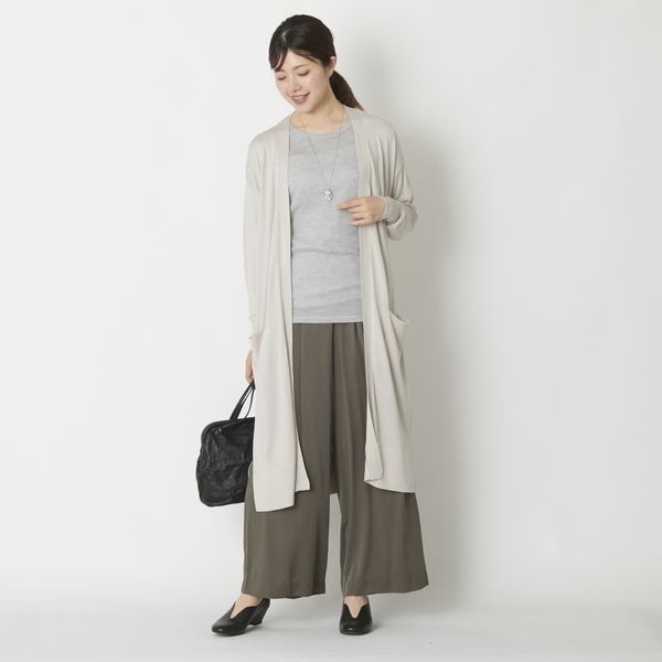 DRESS HERSELF/シルクロングカーディガン -オールシーズンOK！さらりと