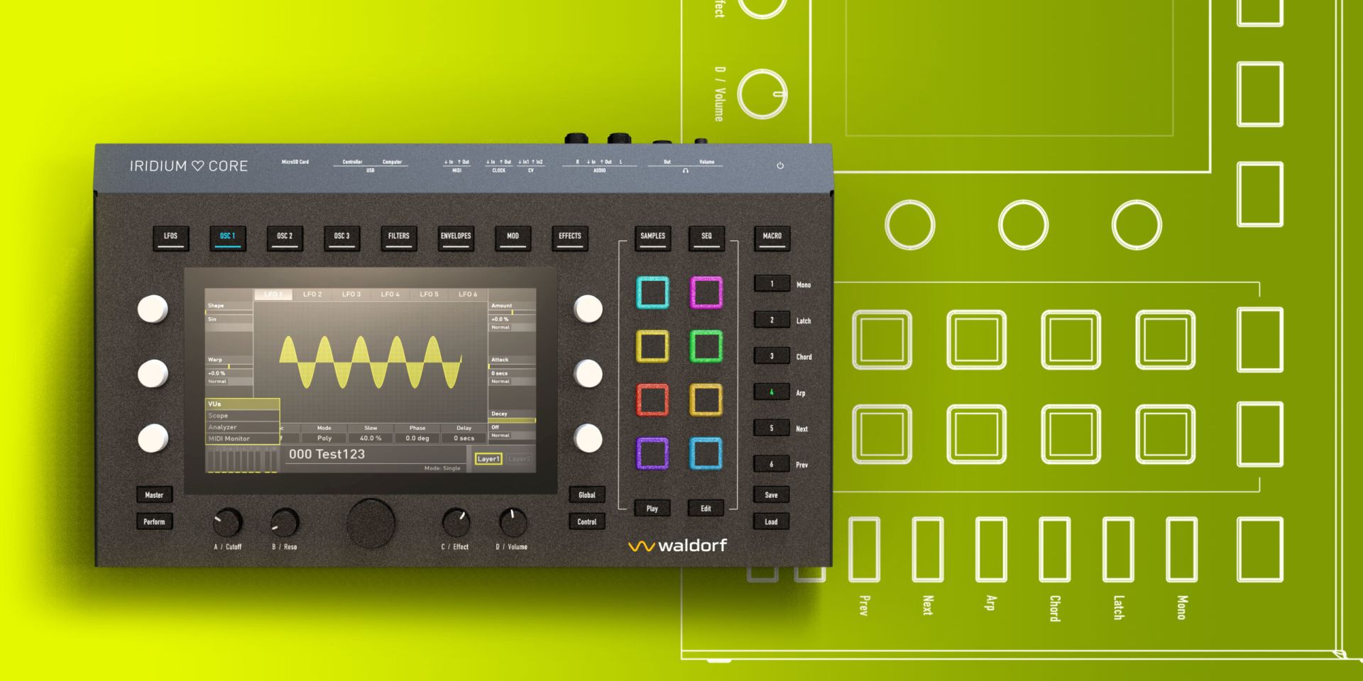 Waldorf Iridium Core | 5つのシンセシスエンジンを搭載した
