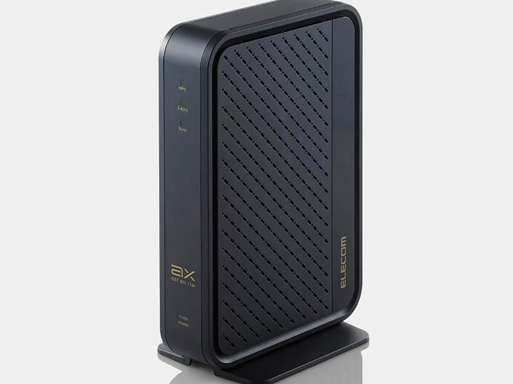エレコムから高速Wi-Fi 6ルーター、最大4804Mbpsの「WRC-X5400GS-B」を
