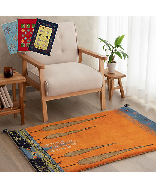 ☆ペルシャ 手織りギャッベ 玄関マットLサイズ 5 | 三越伊勢丹