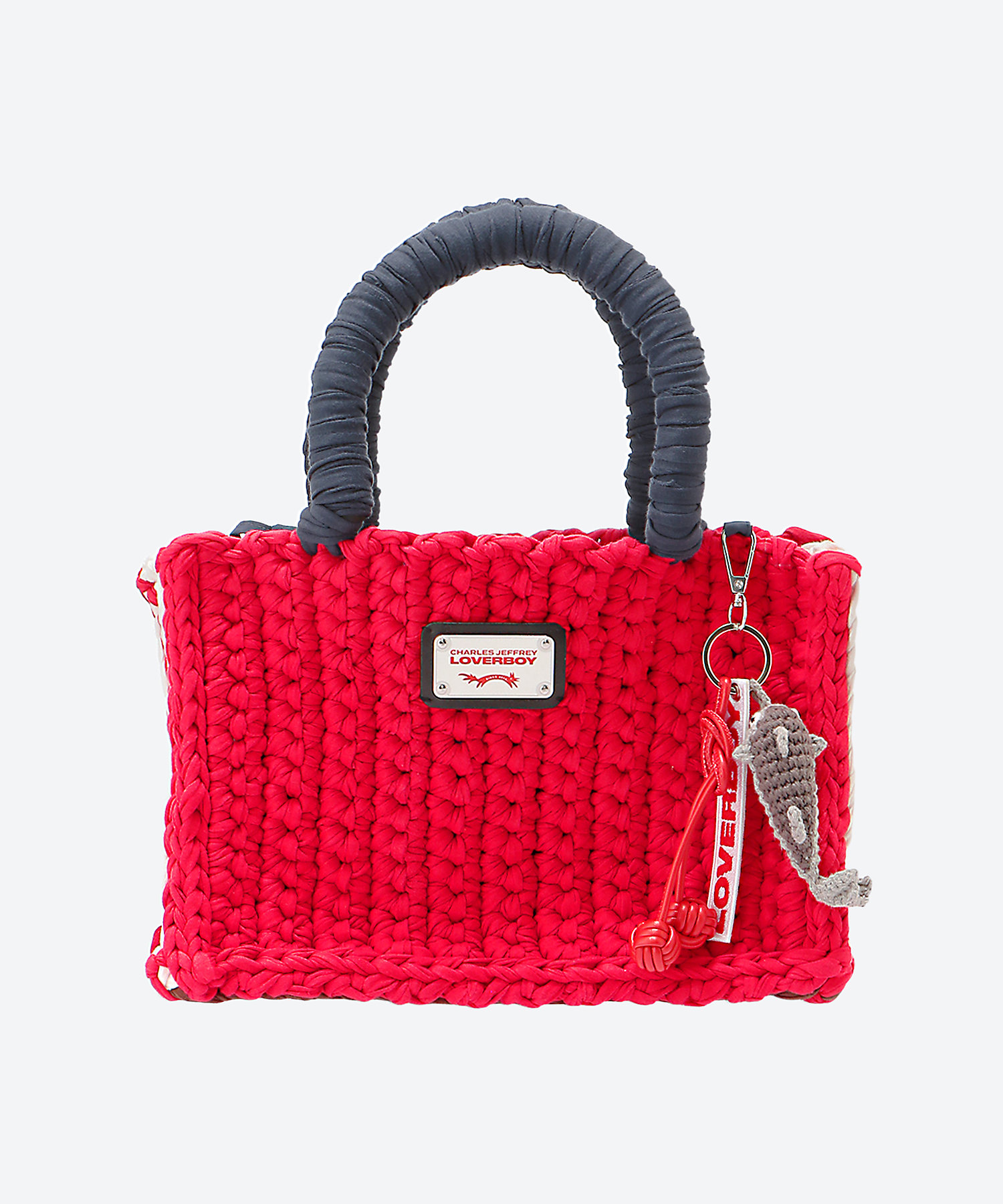 CHARLES JEFFREY LOVERBOY タータンチェック ロープバッグ CHARLES