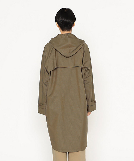 ガンクラブチェック フード付きコート（7704MM01） | β (Women